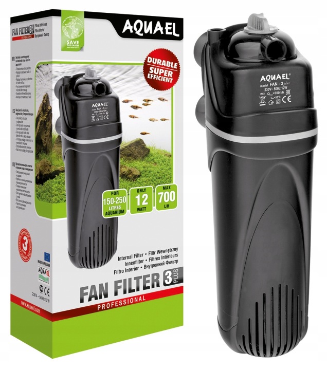 Aquael FAN 3 PLUS 700 l/h | vnútorný filter do akvária 150–250 l